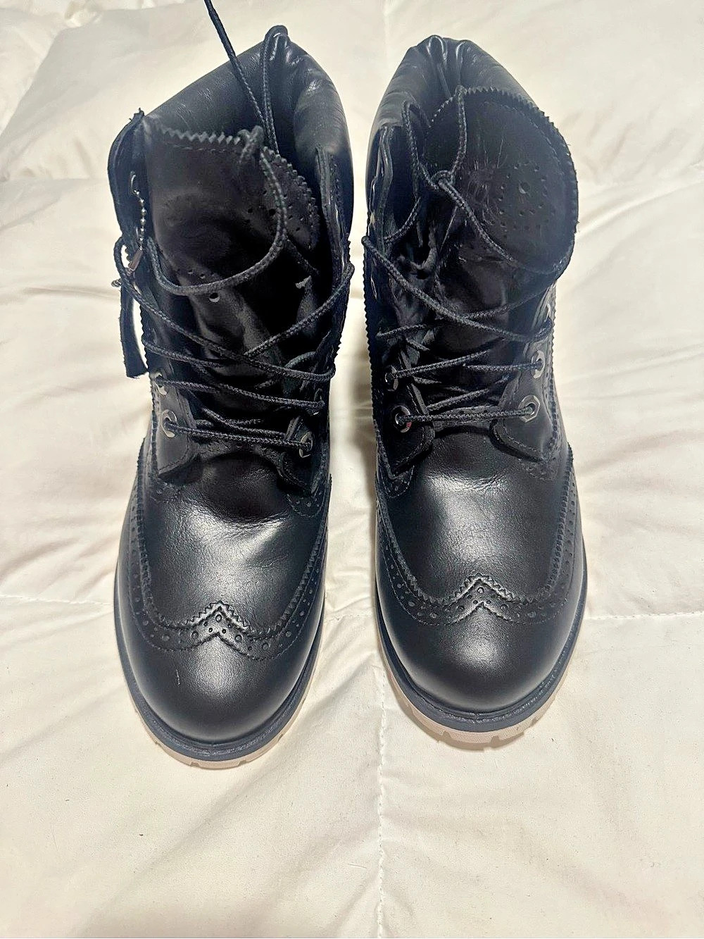 Timberland A17S Black Leather Boots US 9